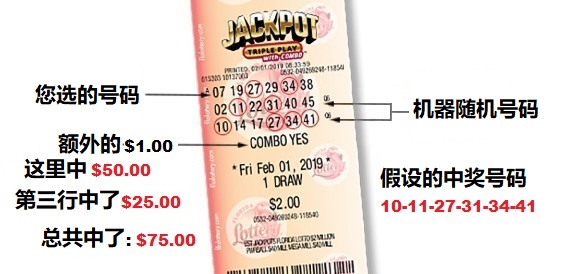 Jackpot Triple Play sample tickets