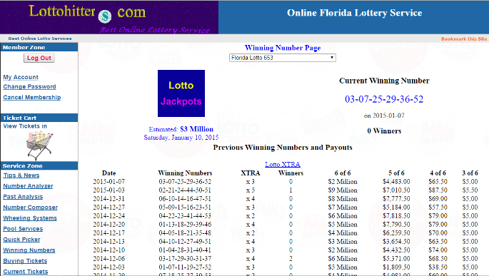 Old Florida Lotto Numbers 55